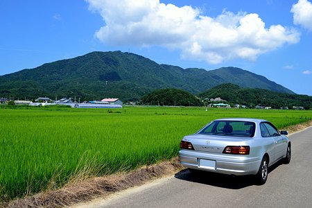 弥彦山の麓から