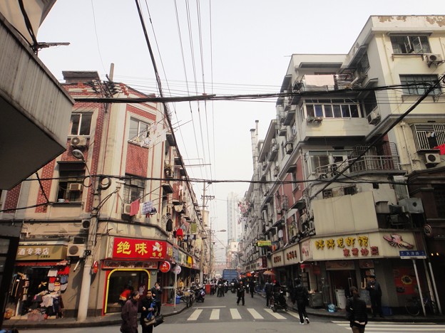 上海　広西路の雑多な通り