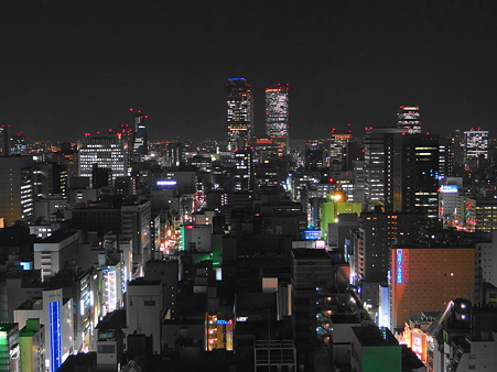 名古屋駅高層ビルの夜景