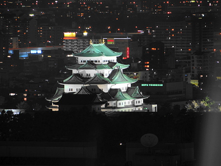 テレビ塔からの名古屋城夜景