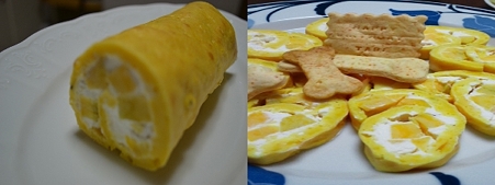 サツマイモのロールケーキ