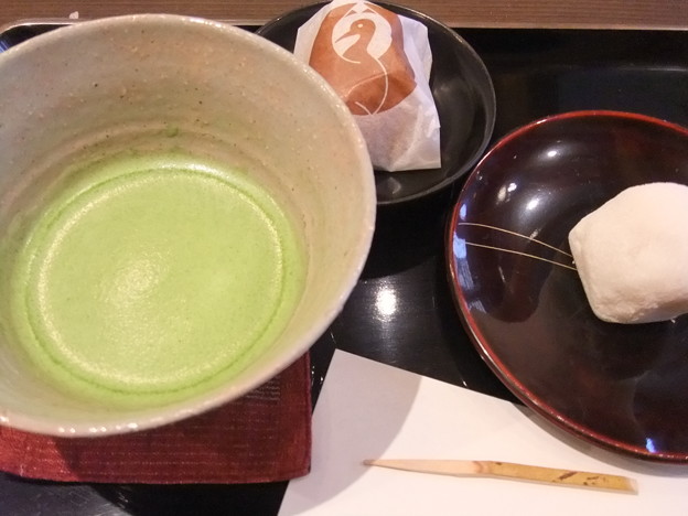 Photos: 抹茶、利久饅頭、いちご大福